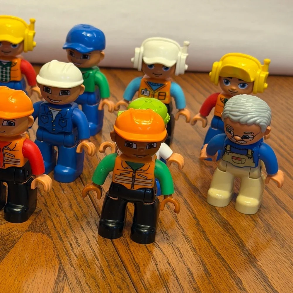 LEGO Duplo Community People Figure Lot 14pc Construction People Figures Baby - Picture 4 of 10